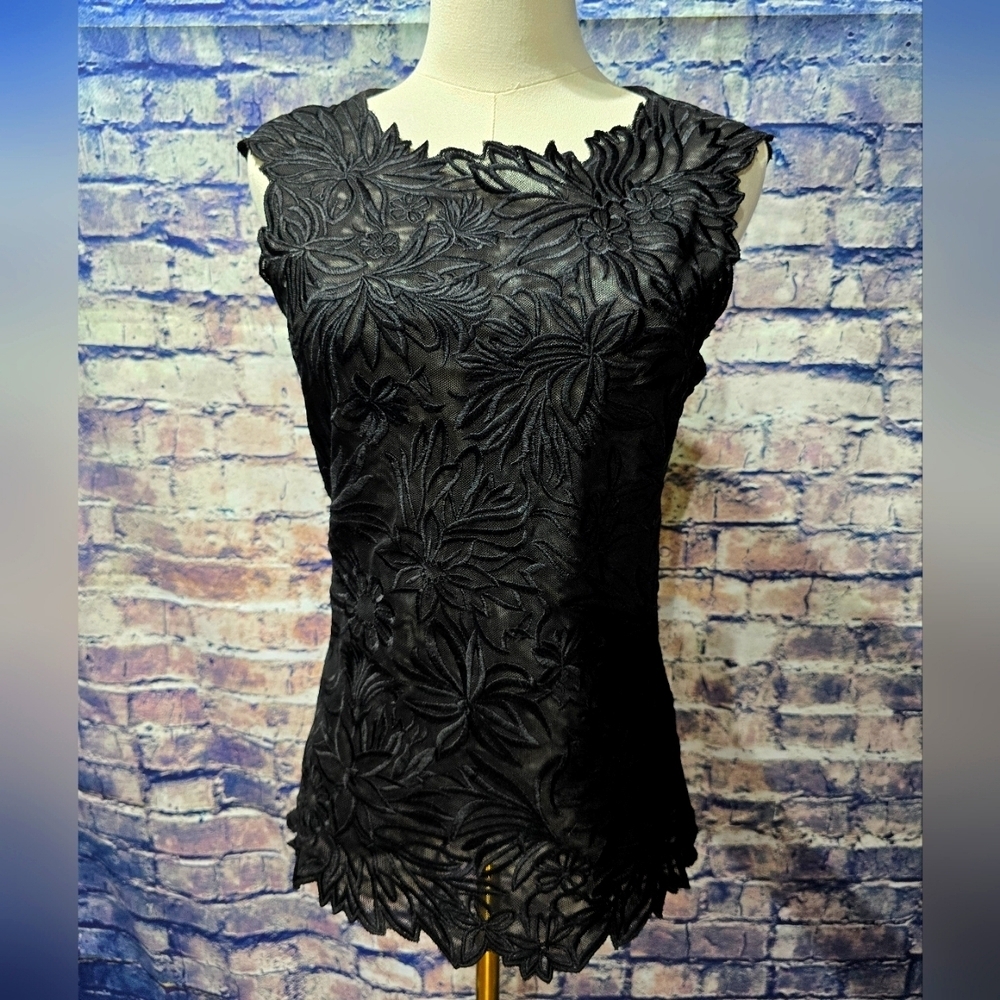 Le Chateaux Embroidered lace blouse size small